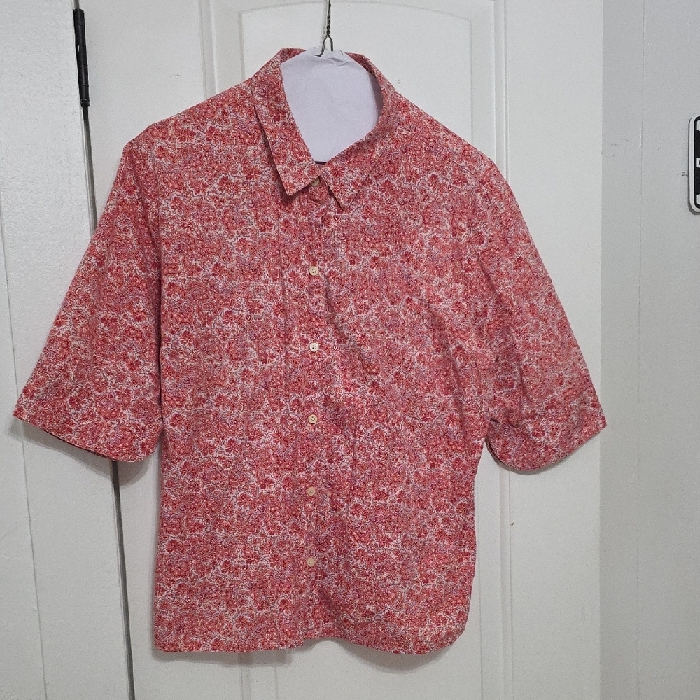 Womens Red Floral Shirt